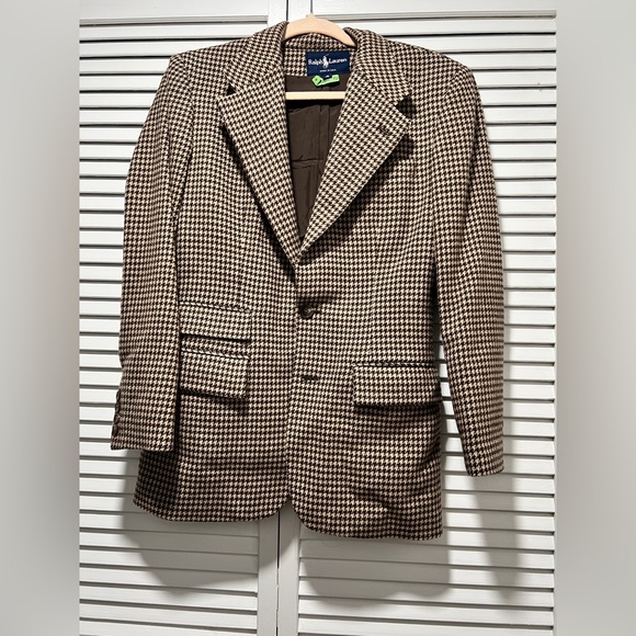 Ralph Lauren Jackets & Blazers - Ralph Lauren (Blue Label) Signature Houndstooth Designer Blazer, 100%wool, size4